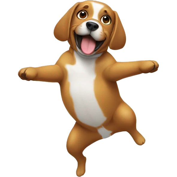 Dog doing a backflip emoji