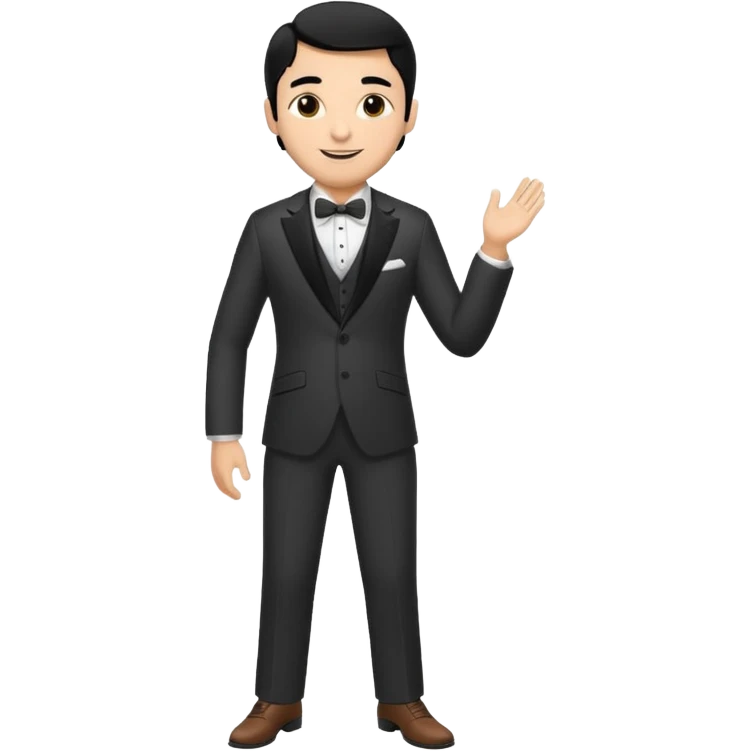 Chico moreno,ojos marrones,vestid novio, cuerpo entero, pelo negro emoji