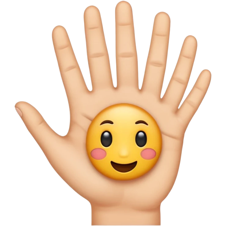 Crea un emoji que sea este ✋️ pero de cabeza, osea invertido emoji