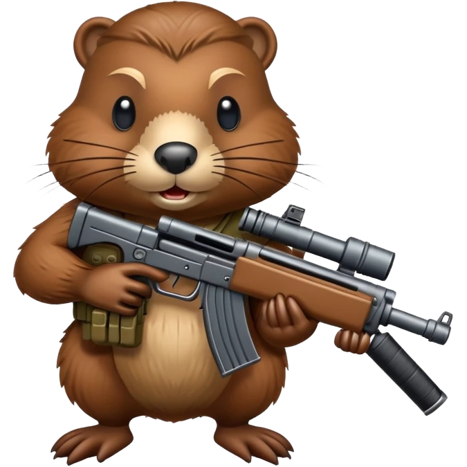 Бобер с пулеметом emoji