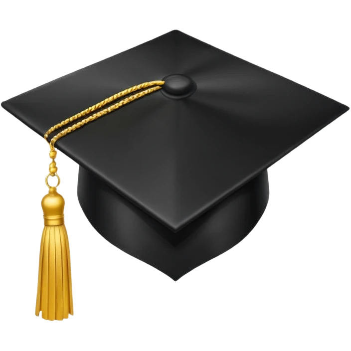 Graduation cap tossed in air emoji