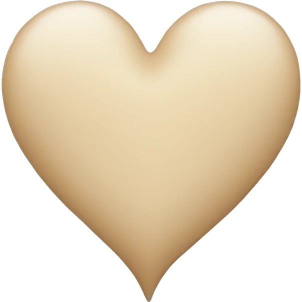 Beige heart  emoji