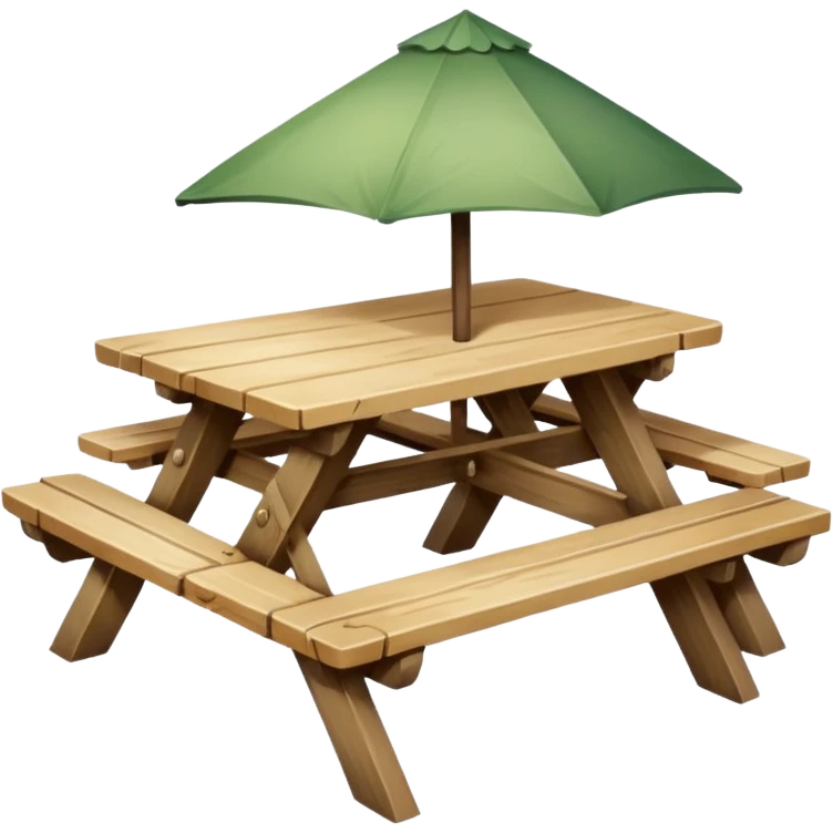 Pine picnic table emoji