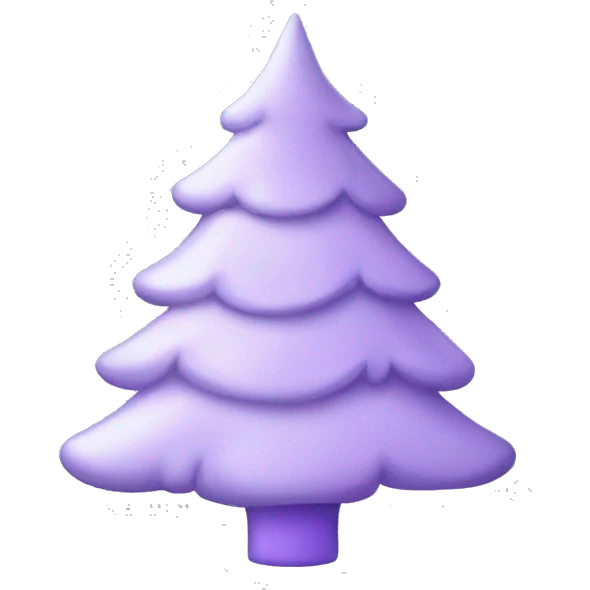 pastel purple christmas tree emoji