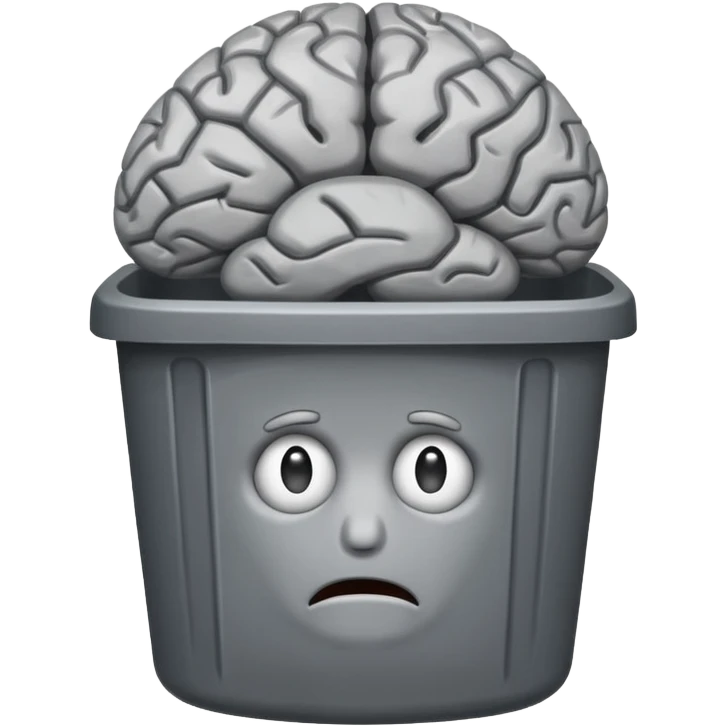 brain in trash emoji