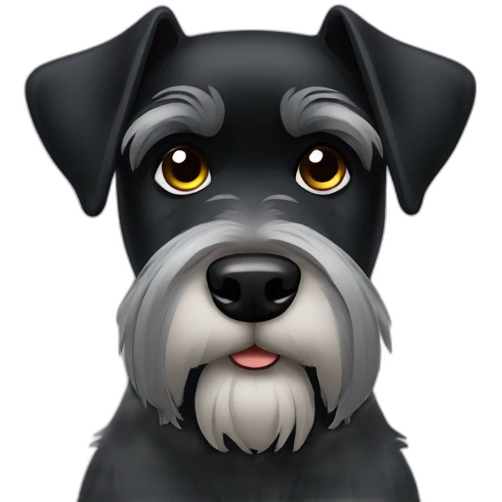 Black schnauzer sad emoji