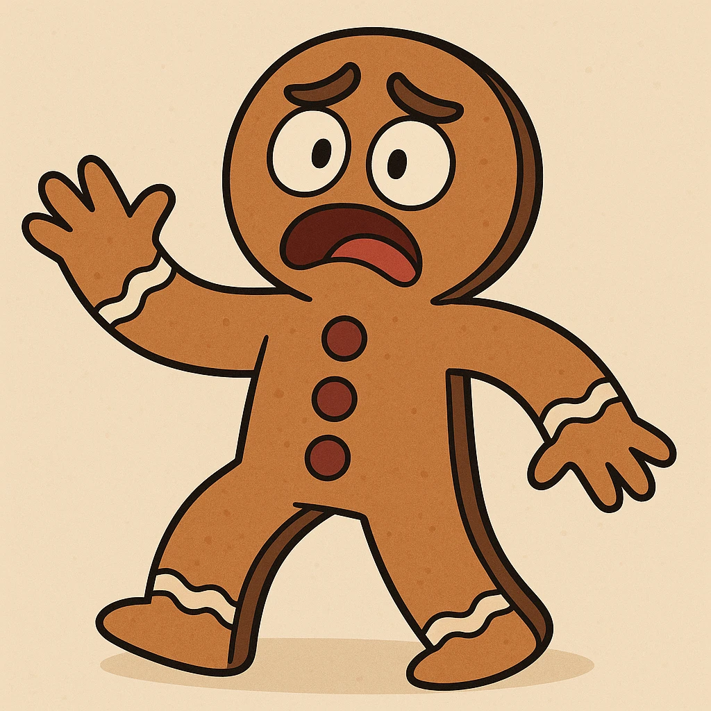 gingerbread man emoji