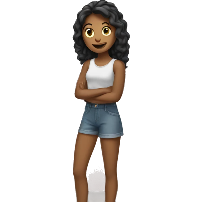 À girl arranging hers bedroom emoji