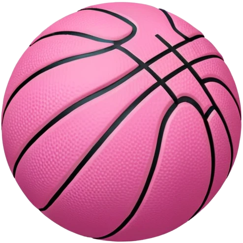 Pink basketball emoji