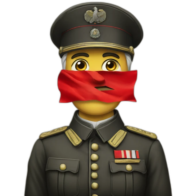 1918 German Leader with Red Flag Adolf emoji