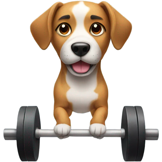 Dog working out emoji