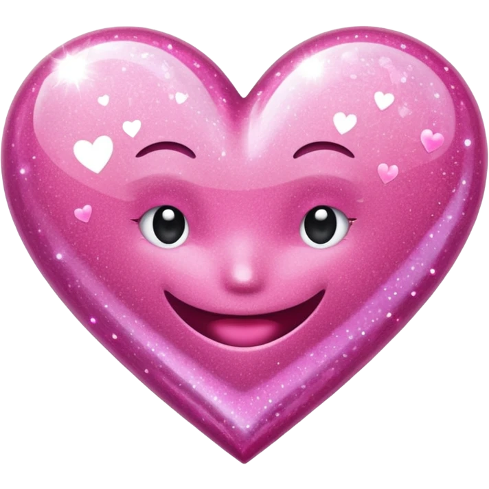 Pink sparkly heart emoji