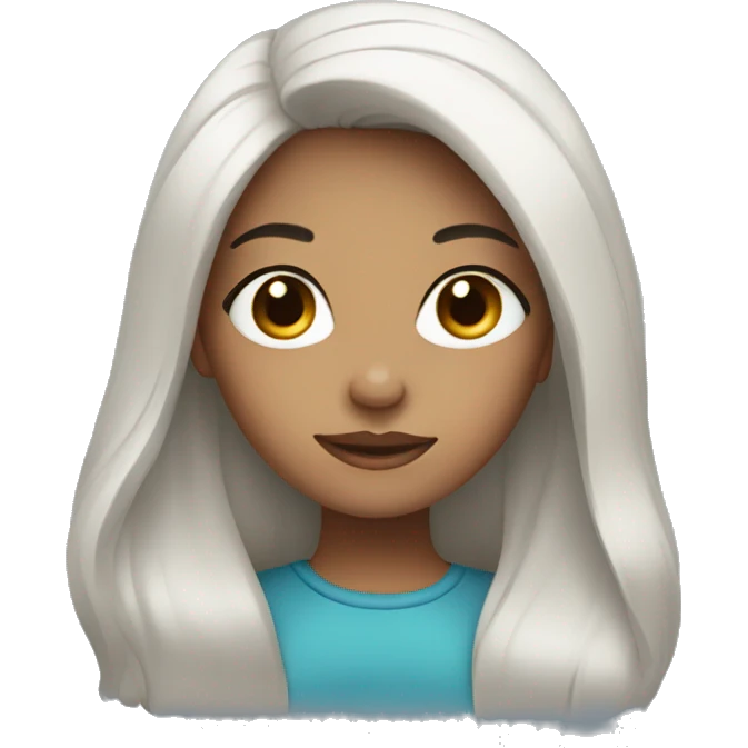 girl with beautiful dark hair  emoji