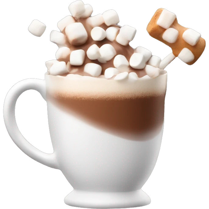 Hot chocolate with marshmallows  emoji