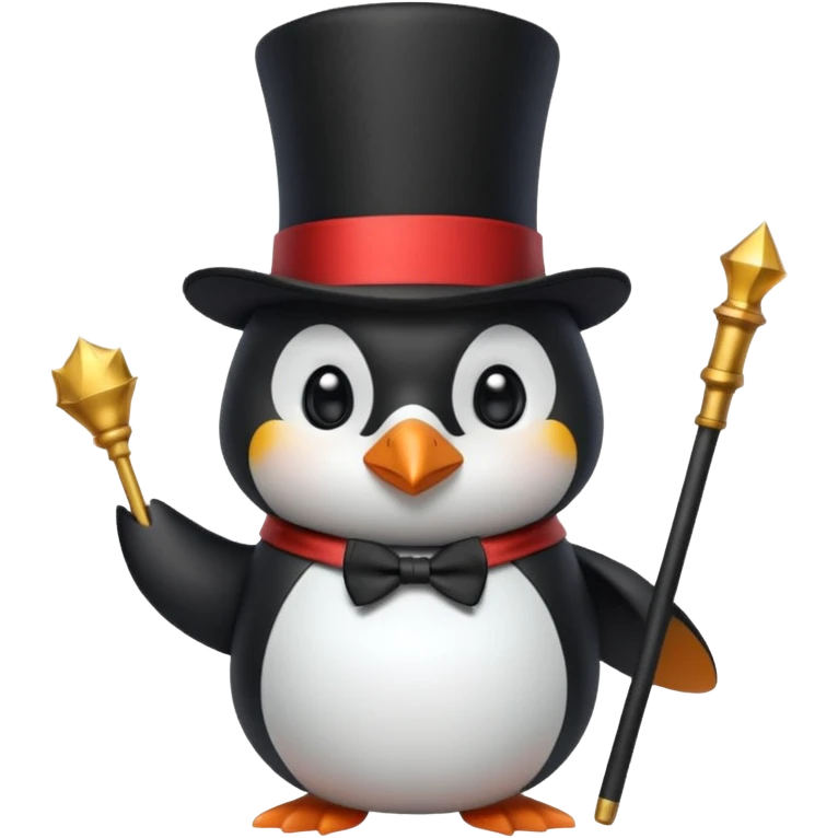 Magician penguinw emoji