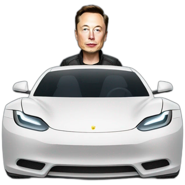 elon musk in sport car emoji