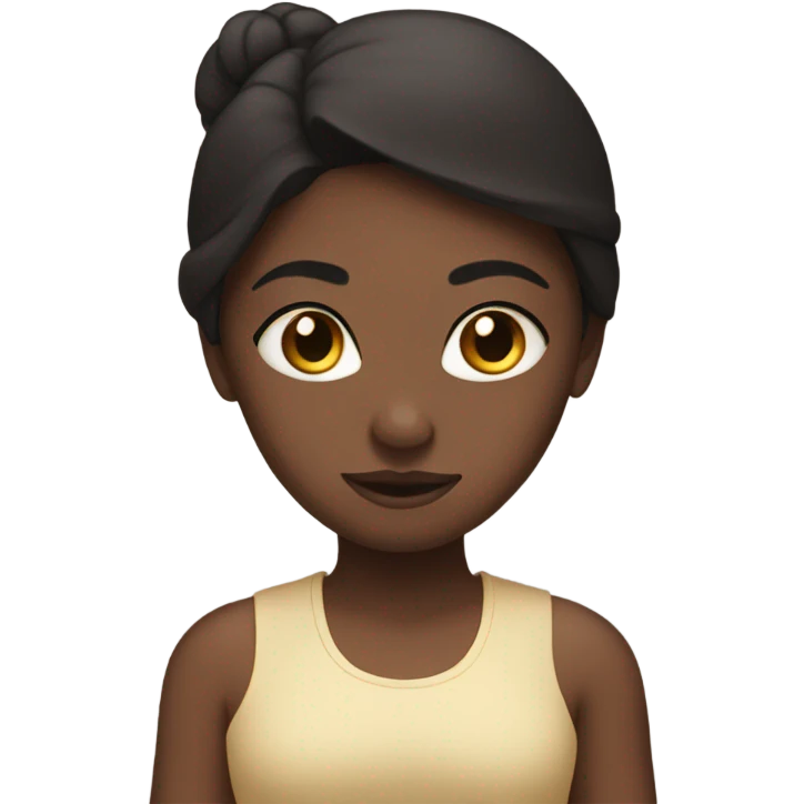 Dark haired girl doing yoga  emoji
