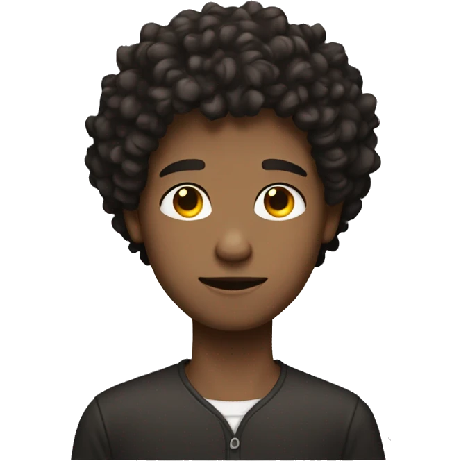 A white young man with curly dark hair shows his hands with a cross emoji
