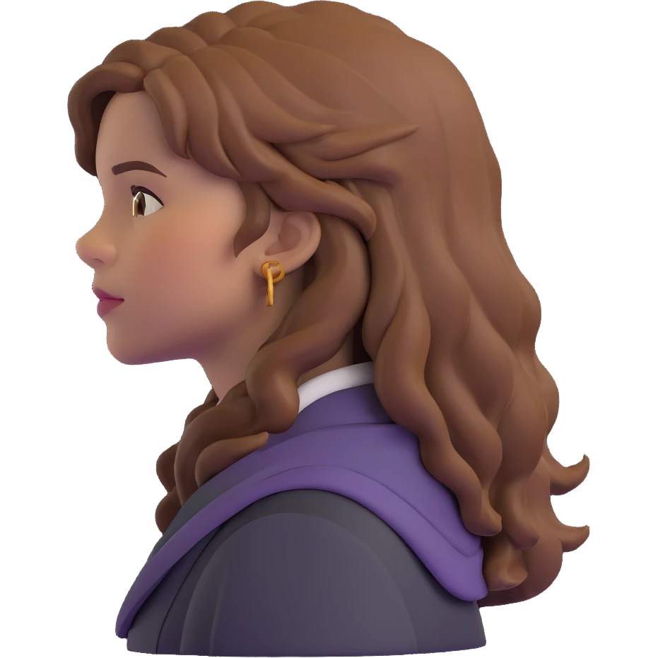 Hermione Granger from Harry Potter side view profile emoji