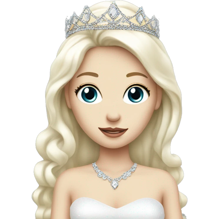 elegant white-skinned beauty with tiara emoji