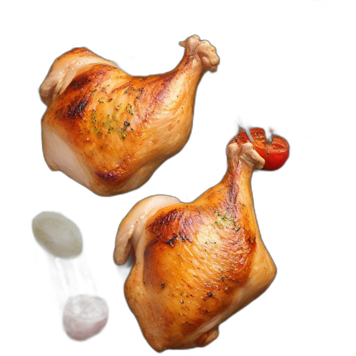 chicken thighs and breast on grill  emoji