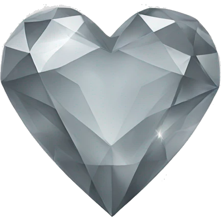 Light gray heart diamond  emoji
