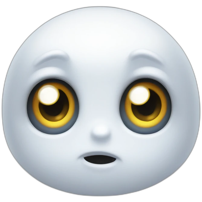 Casper with cute eyes emoji