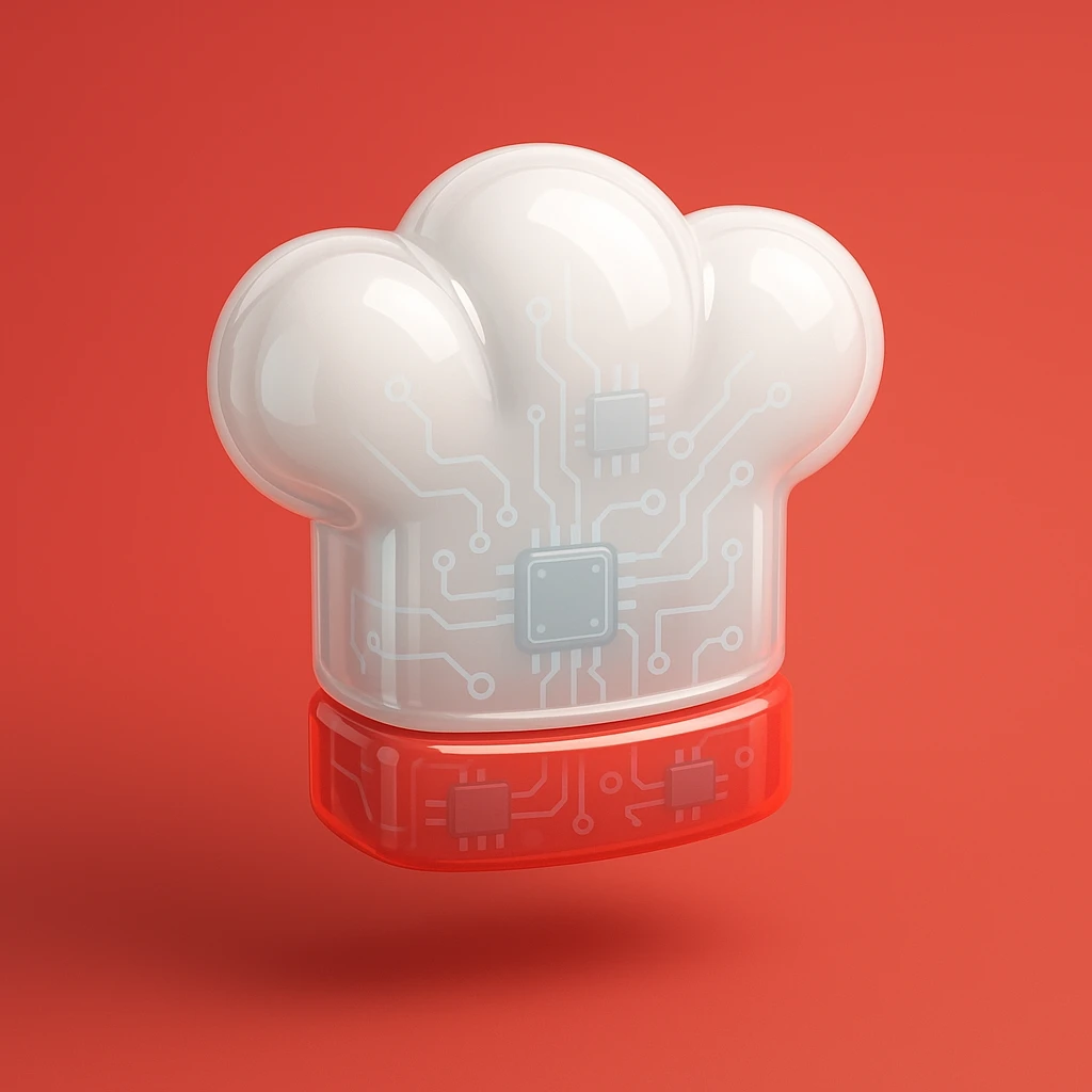 Chef hat white red background  emoji