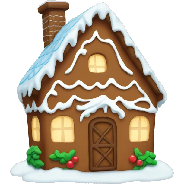 Cozy gingerbread house  emoji