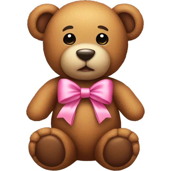 teddy with pink bow emoji