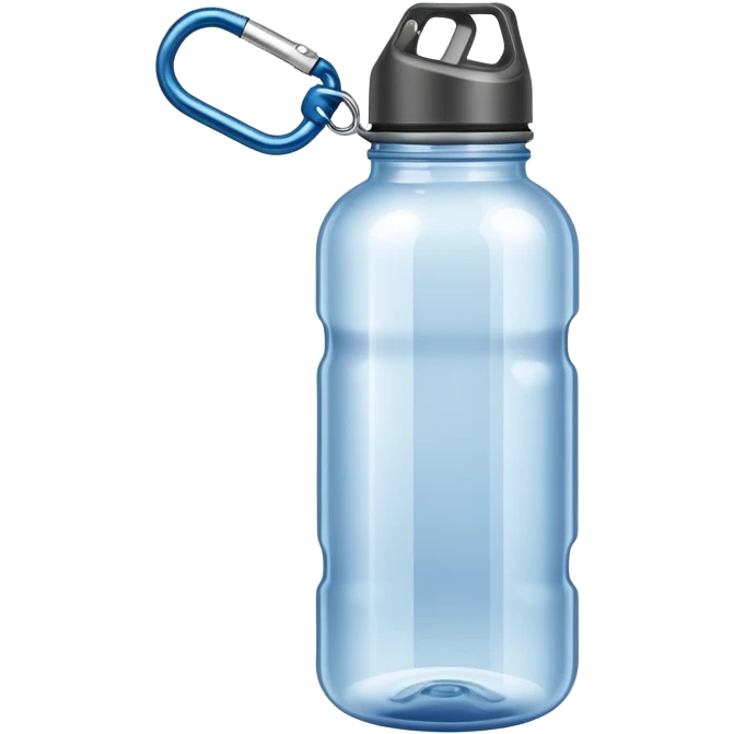 outdoor hiking water bottle with carabiner clip emoji