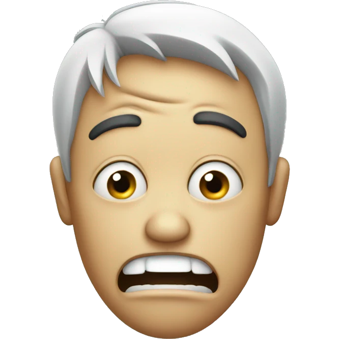disgusted scream face emoji
