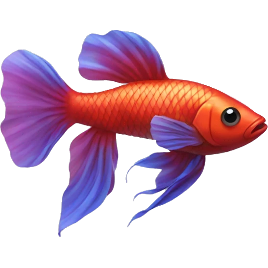 beta fish with bow emoji