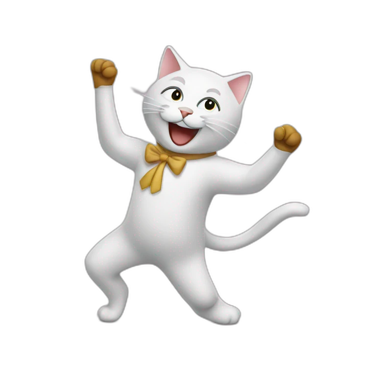 Un chat qui danse emoji