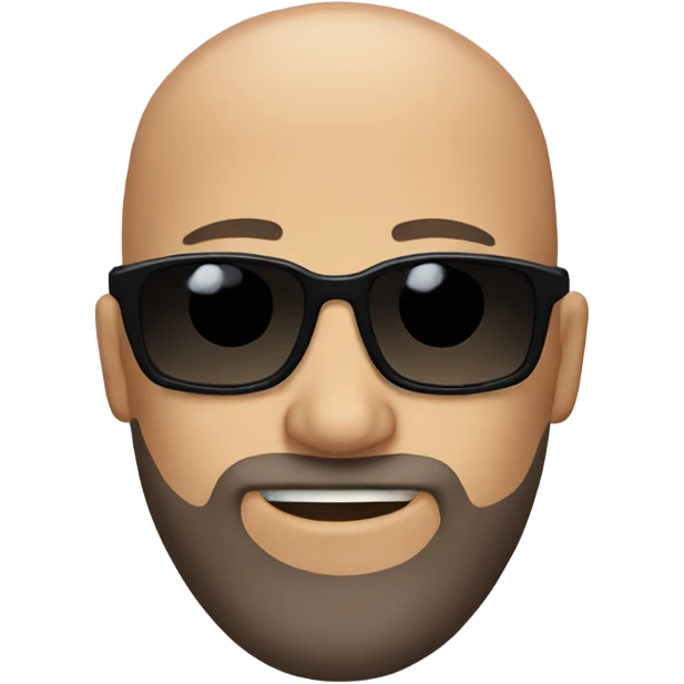 bald man with sunglasses and beard emoji