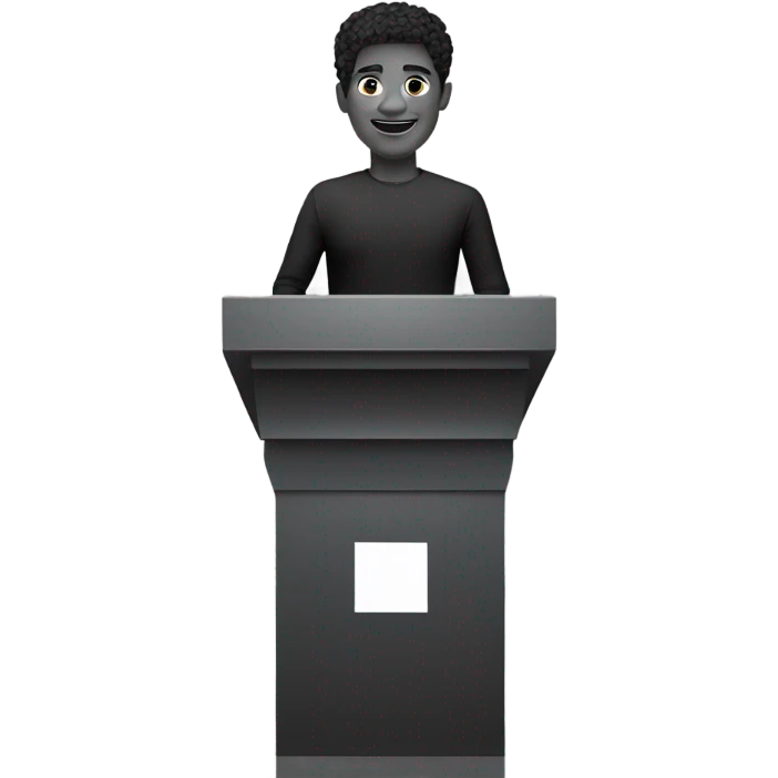 make this podium black and remove the man emoji