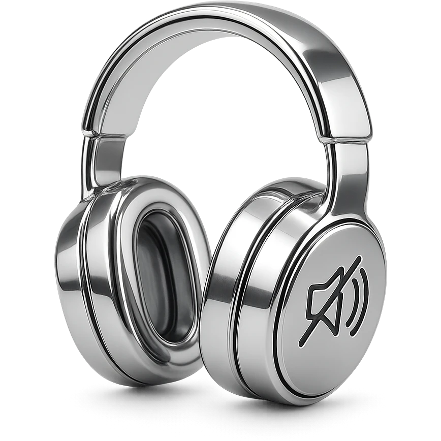 Minimal flat icon of technological noise-cancelling headset emoji