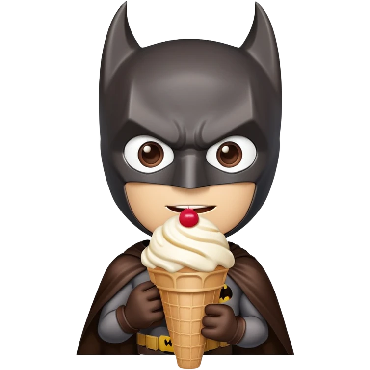 Bat man with ice cream  emoji