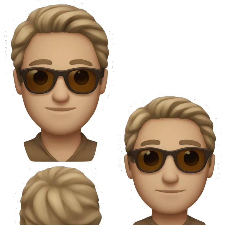 mediterranean white man brown hair sunglasses emoji