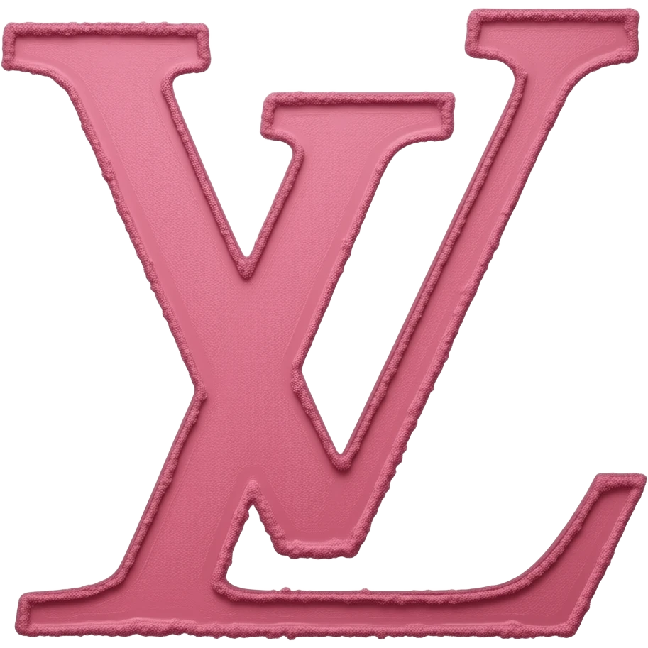 Louis Vuitton logo pink makeup emoji