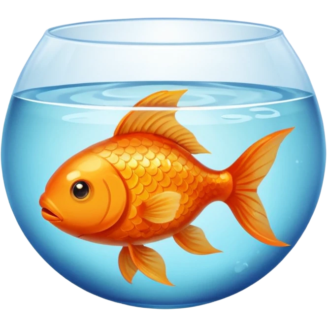 gold fish in a bowl emoji