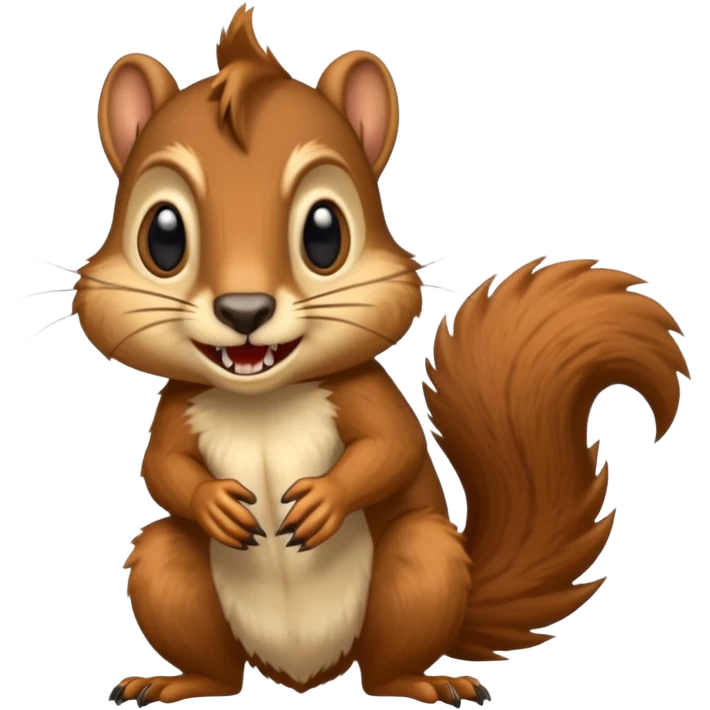 A prehistoric saber-tooth squirrel emoji