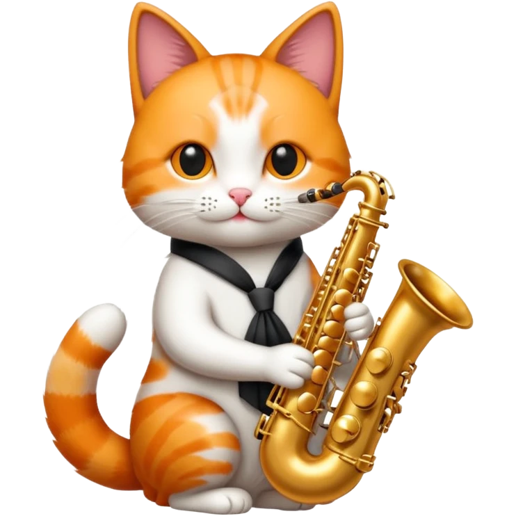 cat playing saxophone jazz emoji