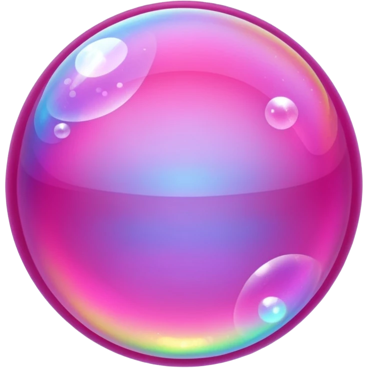 pink fuchsia sparkling shiny bubble emoji