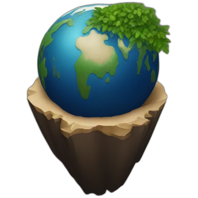 Earth black emoji