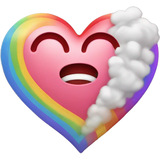 Heart whit a rainbow  emoji