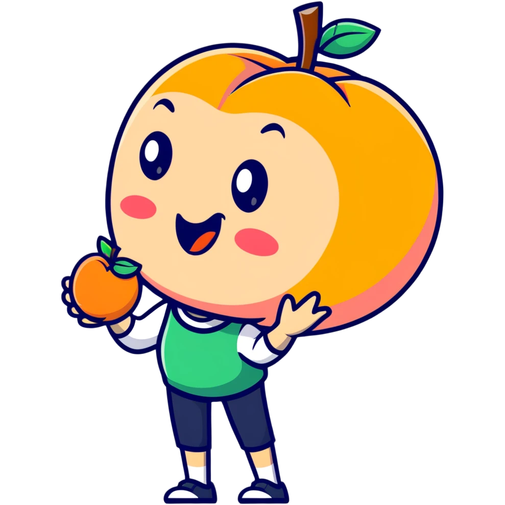 Tongue out licking a peach emoji
