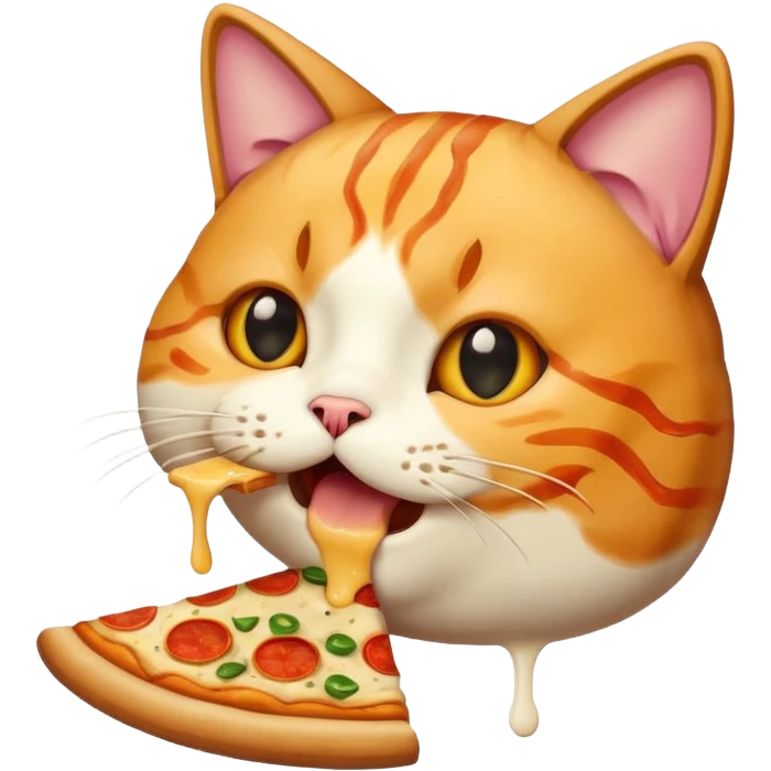 CAT EAT PIZZA emoji