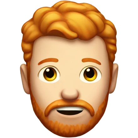 Ginger man with a bruised right eye with a beer  emoji