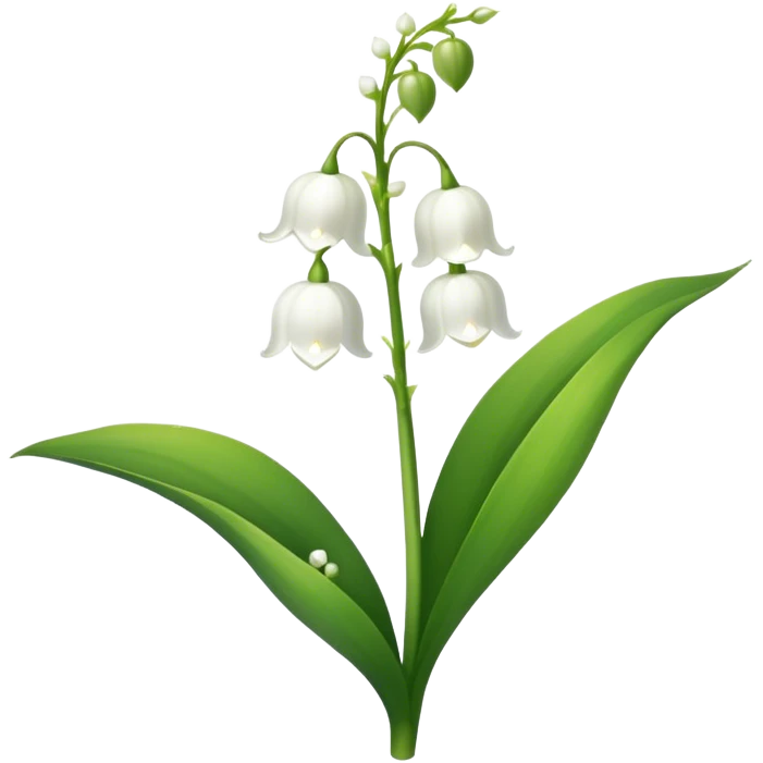 Single lily of the valley flower emoji